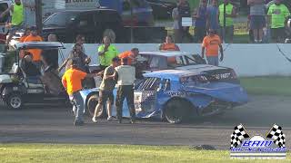 Kevin Claborn vs Brian Hopkins  Mt Lawn Speedway Car Fight 61321 [upl. by Olathe]