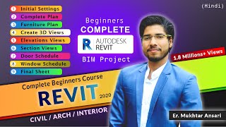 REVIT Beginners Tutorial  Revit BIM Project COMPLETE [upl. by Norse]