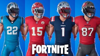 Fortnite  All NFL Skins From 2020 NFL Gridiron Gang [upl. by Biles]