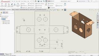 Solidworks Tutorial Sheet metal drawings [upl. by Nicram]