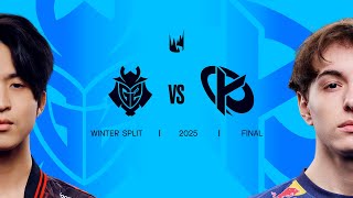 G2 vs KC  2025 LEC Winter Split Playoffs  Split Final [upl. by Artamas753]