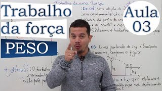 Trabalho da força Peso  Aula 03 [upl. by Sotnas501]