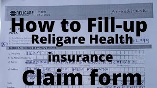 How to Fillup Religare Health insurance Claim form Care health insurance claim form kaise भरे [upl. by Ydaj]