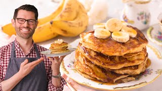 Super Fluffy Banana Pancakes [upl. by Esnohpla]