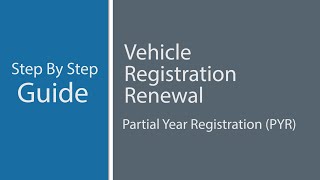 DMV Virtual Office Vehicle Registration Renewal – Partial Year Registration PYR Guide [upl. by Atnahc92]