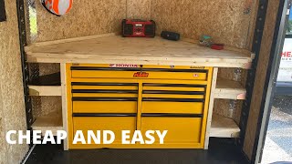 DIY enclosed trailer shelf with tool chest [upl. by Tail]