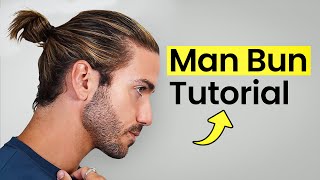 HOW TO GET A MAN BUN 2024  Men’s Long Hairstyle Tutorial [upl. by Yelrahc147]