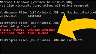 How To Fix FASTBOOT errors  FAILED remote unknown command FAILED command write failed etc [upl. by Eivlys]