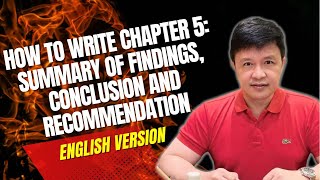 How to Write Chapter 5  Summary of Findings Conclusion and Recommendation PPT [upl. by Dnumsed]