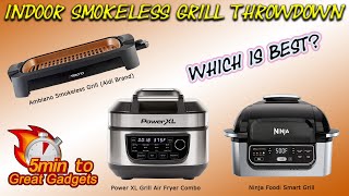 Indoor Smokeless Grill Throwdown  Ambiano Smokeless Grill Power XL Combo Grill Ninja Foodi Grill [upl. by Wilmar]