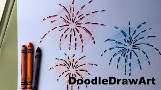 How To Draw Fireworks  Easy Drawing Lesson [upl. by Nillad]