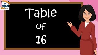 Table of 16  Rhythmic Table of Sixteen  Learn Multiplication Table of 16 x 1  16  kidstartv [upl. by Ihtraa]