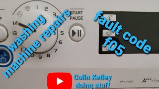 HOW TO FIX A INDESIT WASHING MACHINE WITH FAULT CODE F05 [upl. by Clarissa]