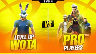 Overpower Wota 🔥 vs Pro Players  Free Fire 1 Vs 4 Insane Clash Squad Gameplay  Garena Free fire [upl. by Simmons]