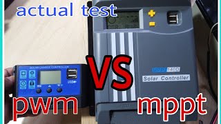 Mppt vs Pwm solar charge controller actual testing [upl. by Eizzil]