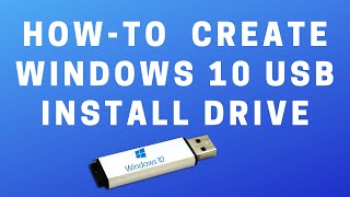 How to Create Windows 10 USB Install Drive [upl. by Llenral156]