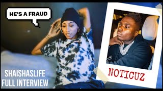 Shaisha On Noticuz Breakup amp Buba100X Part 1 Interview [upl. by Patterson904]