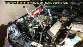 Audi 28 V6 Engine Extraction  100A6 C4 how to [upl. by Main285]