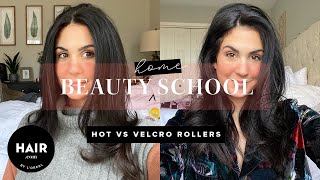 Hot Rollers Vs Velcro Rollers  Beauty Home School  Haircom By LOreal [upl. by Wilek357]