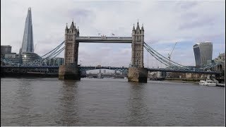 London Sightseeing By Boat  Thames River Cruise [upl. by Annaehr]