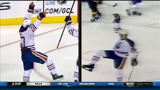 Gretzky and McDavid’s first NHL goals compared [upl. by Idden]