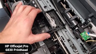 How to change printhead on HP Officejet 6810 6820 6830 Printer CQ16380060 [upl. by Saenihp272]