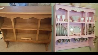 DIY Shabby Chic Wall Mounted China Cabinet  Hutch  Budget  Cheap Project [upl. by Notac]