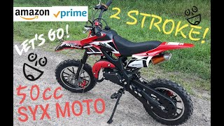 Syx Moto 50cc 2 Stroke  Kids Dirt Bike From Amazon [upl. by Cower]