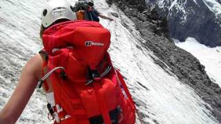 Crossing the Grand Couloir  French Alps 10709 [upl. by Helbonia918]