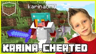 Karina was CHEATING  Minecraft [upl. by Elbas]