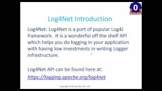 2  Introduction to Log4Net Selenium C Logger [upl. by Cordeelia407]