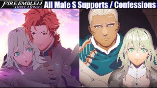 FE3H All Male Confessions amp S Supports  Fire Emblem Three Houses [upl. by Atnaloj72]