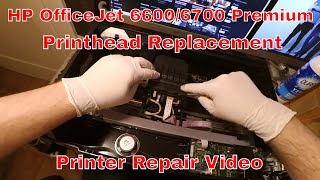 HP OfficeJet 66006700 Printhead Replacement  Detailed Printer Repair [upl. by Tse938]