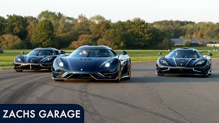 Koenigsegg Drag race Regera vs One1 vs Agera RS [upl. by Anayaran]