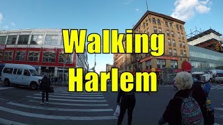 ⁴ᴷ Walking Tour of Harlem Manhattan NYC  125th Street Dr Martin Luther King Jr Boulevard [upl. by Hendrix]