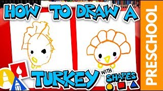 Drawing A Turkey With Shapes  Preschool [upl. by Carrelli]