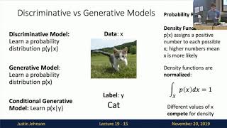 Lecture 19 Generative Models I [upl. by Bates]