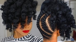 Pineapple Updo on Kinky Natural Hair [upl. by Desmund]