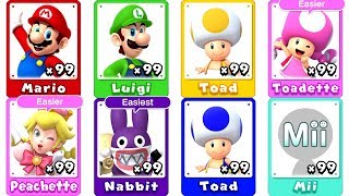 New Super Mario Bros U Deluxe  All Characters [upl. by Apicella]