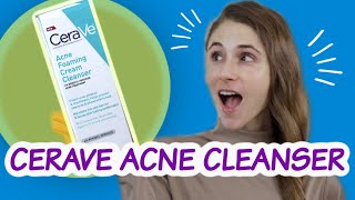 CERAVE ACNE FOAMING CREAM CLEANSER REVIEW DR DRAY [upl. by Paulson]