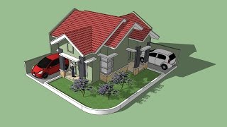 Sketchup house design for beginner [upl. by Greenburg]