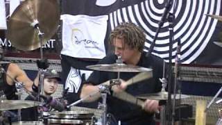 Woodstick 2010 Steve Moore Mad drummer Drum Solo [upl. by Llarret]