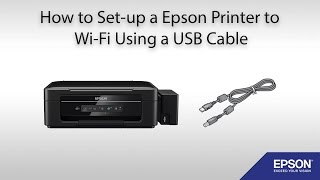 How to setup a Epson printer to WiFi using a USB Cable [upl. by Ahsinahs]