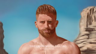 Time lapse digital painting title sea ginger using Paintstorm Studio [upl. by Enegue305]