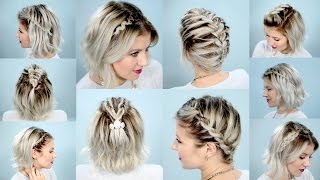 10 EASY BRAIDS FOR SHORT HAIR TUTORIAL  Milabu [upl. by Anitak648]