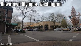 Downtown Olympia Washington 4K Walking Tour [upl. by Attenat]