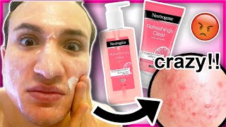 I tried Neutrogena Visibly Clear PINK GRAPEFRUIT face wash for ONE WEEK [upl. by Ladnyc302]