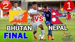 Bhutan vs Nepal 12 HIGHLIGHTS Final Match 13th South Asian Game 2019 Nepal vs bhutan Live Football [upl. by Enelrahc]