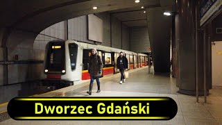 Metro Station Dworzec Gdański  Warsaw 🇵🇱  Walkthrough 🚶 [upl. by Aicilyt]