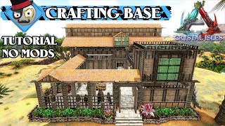 Ark Survival Evolved  How to Build a Crafting Base  Villa Design No Mods [upl. by Atsylak]